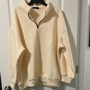 Women’s Cream Quarter-Zip Sweater